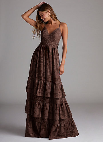 bridesmaid dresses boho Boho A-Line Deep V Neck Long Sleeves Light Bridesmaid Dresses, Pink / 16