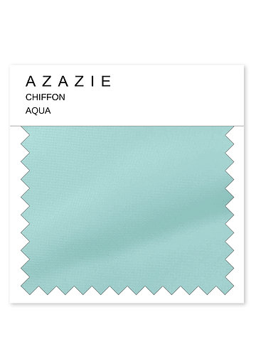 front Azazie Aqua Chiffon Swatch