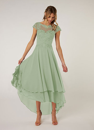 asymmetrical mother of the groom dresses A-Line/Princess One-Shoulder 3/4 Length Sleeves Asymmetrical Mother of   mollyevers.com