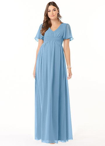 Steel Blue Maternity Bridesmaid Dresses