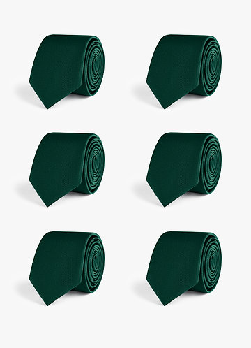 front Stretch Satin Skinny Tie Set – 6 Pieces