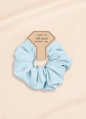 front Matching Color Mixed Color Bridesmaid Stretch Satin Over Size Scrunchie Set
