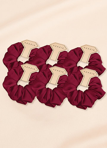 front Bridesmaid Stretch Satin Over Size Scrunchie Set