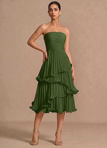 Hartley Olive Midi Dress image1