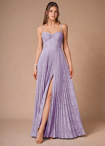Cannelle Lilac Pleated Maxi Dress image1