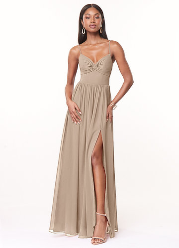 elle bridesmaid dresses Satin Corset Bridesmaid Dress in Butter Yellow - 14