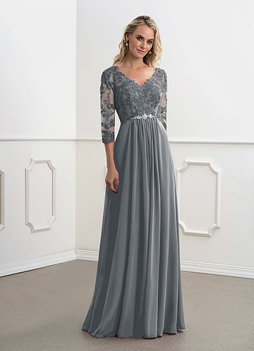 mother of the bride dresses in silver grey
