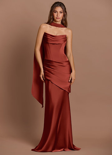 Pelagia Terracotta Maxi Dress image1