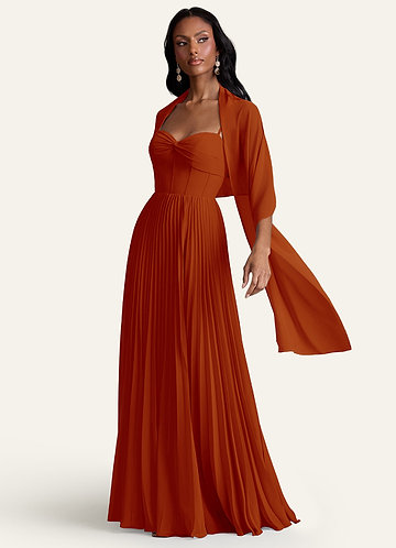 front Azazie Dopasowany kolor irlandzki szal szyfonowy