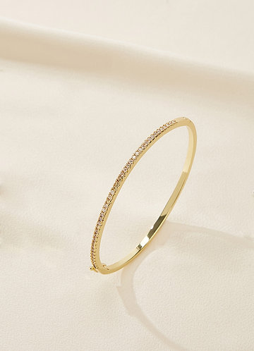 front Thin Rhinestone Bangle