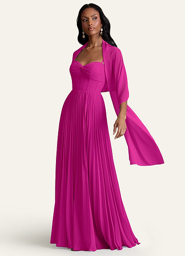 front Azazie Xale De Chiffon Da Irlanda Na Cor Correspondente