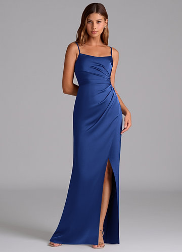 slim fit dress slacks Velvi - Eclipse Gown - Royal Blue - V-Neck Sequin Dress