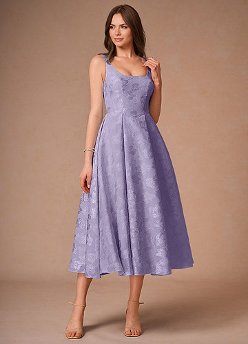 Robe Mi-Longue Lilas Briac image1