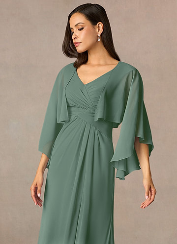 front Azazie Matching Color Deborah Chiffon Wrap