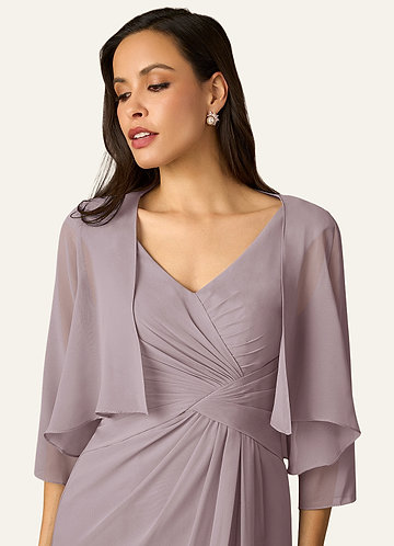 front Azazie Matching Color Fisher Chiffon Wrap