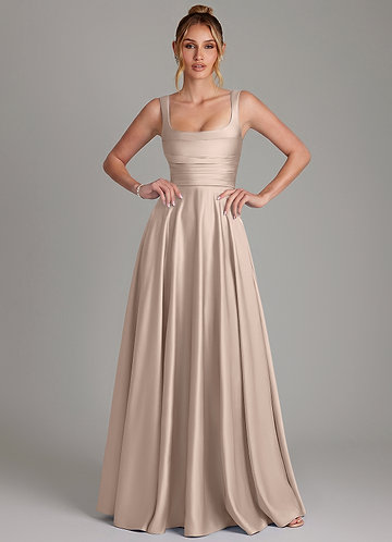 English Rose Stretch Satin Bridesmaid Dresses