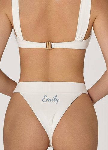 front Personalized Elara High-Waisted Bikini Set