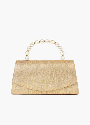 front Glitter And Pearls Handbag