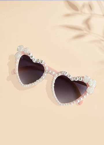 front Bride To Be Pearl Rose Bachelorette Party Sunglasses