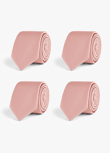 front Stretch Satin Skinny Tie Set – 4 Pieces