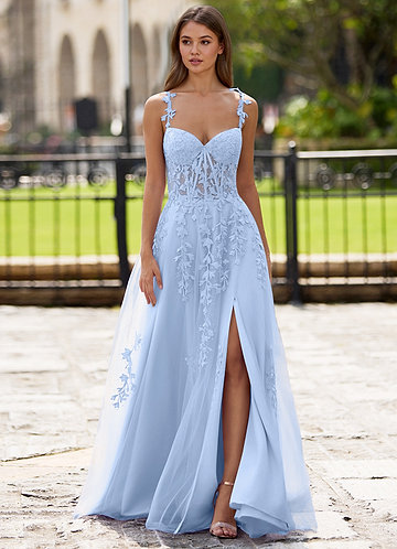 Dreamscape Sky Blue A-line Prom Dress image1