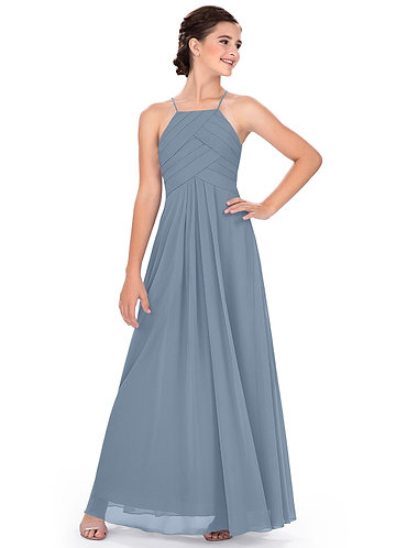 junior bridesmaid dresses dusty blue