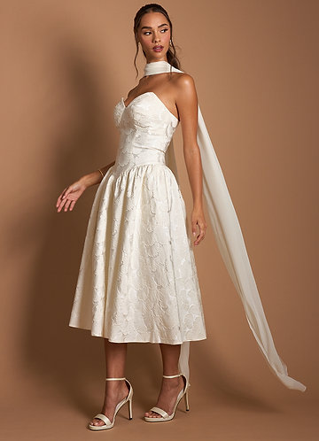 Astra French White Midi Dress image1