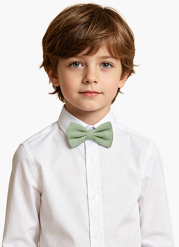 front Boy's Floral Burnout Adjustable Bow Tie