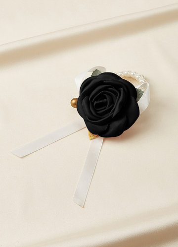 front Matching Color Matte Satin Wrist Corsage