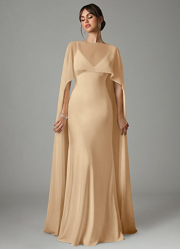 white christmas dresses Nellie Ruffle Maxi Dress - Champagne main image 0