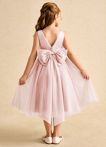Barbie ♥ Azazie Scoop Bow Strap Lace Tulle Tier A-Line