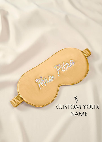 front Rhinestone Personalized Name Sleep Mask