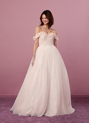 Barbie ♥ Azazie Wedding Dresses A-Line Lace Tulle Sweep Train Dress image1