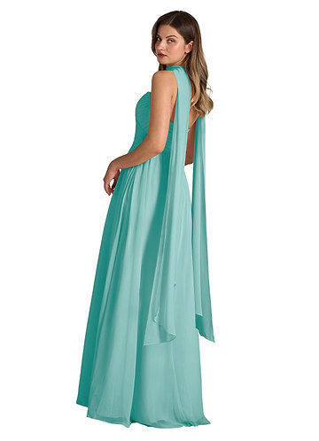 front Azazie Matching Color Chiffon Scarf