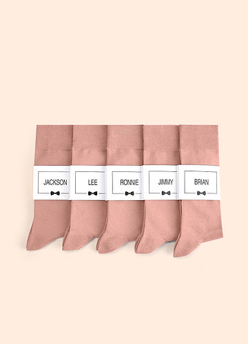 front Matching Color Men's Dress Socks with Personalized Label