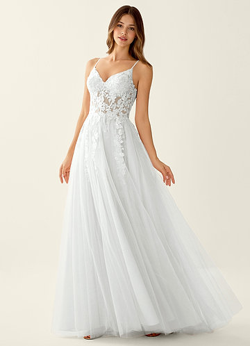yellow lace evening dress Elegant Yellow Backless Lace Prom Dress,Yellow Formal Gown fg4830 main image 1