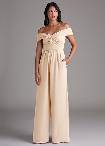 azazie white alabaster bridesmaid dress Azazie Agustina