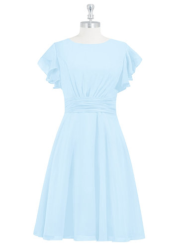 Sky Blue / Knee Length Bridesmaid Dresses | Azazie