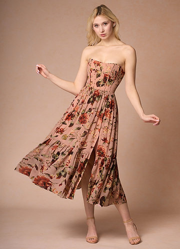 Fauna Mauve Multi Midi Dress image1