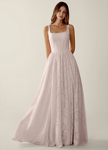 Megan Rose Poudré Robe de bal trapèze en dentelle image1