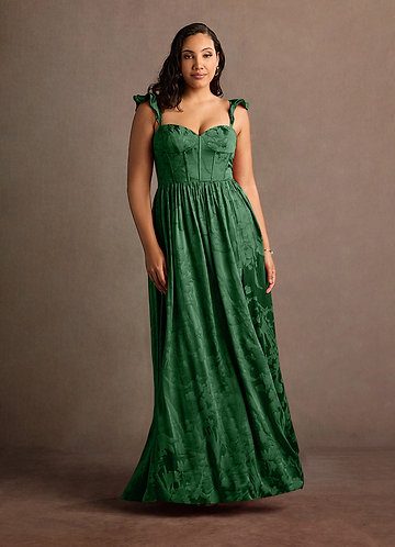 Jianna Hunter Green Flutter Sleeves Maxi Dress image1