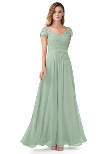 Bridesmaid dress hotsell with lace train