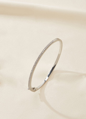 front Thin Rhinestone Bangle