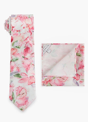front Matte Satin Wide Tie and Pocket Square Set