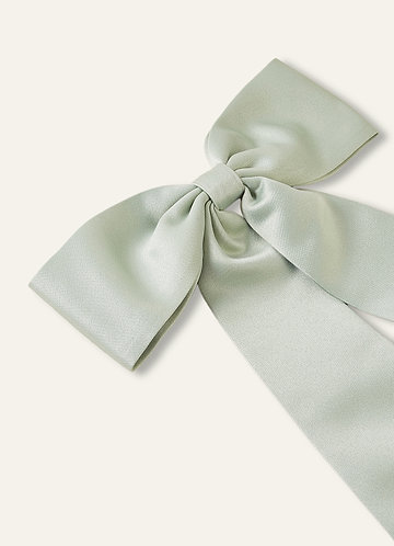 front Pince à cheveux nœud en satin assortie