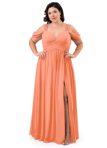 orange bridesmaid dress