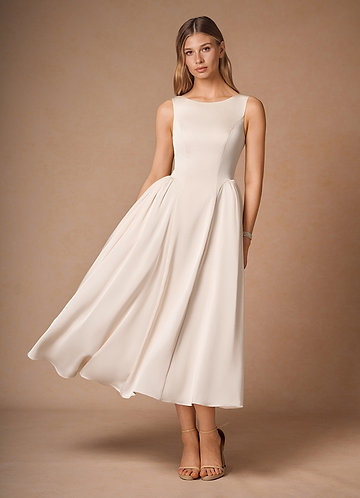 Casey Cream Midi Dress image1