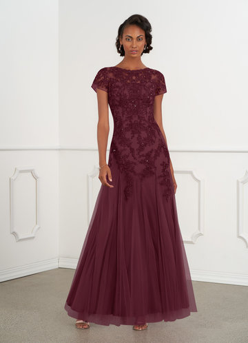 mother of the bride wine colored dresses