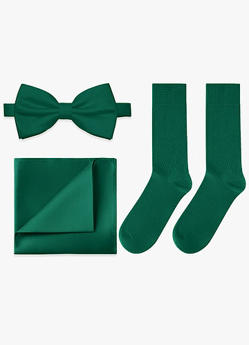 front Matching Bow Tie & Pocket Square & Socks Set