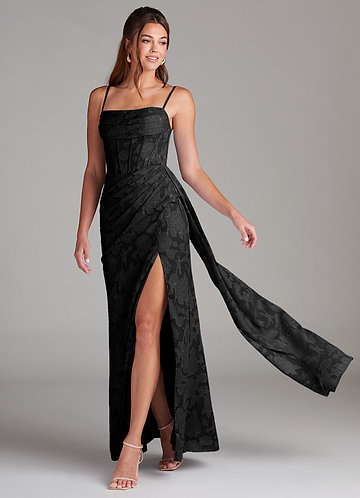 Denisa Black Maxi Dress image1